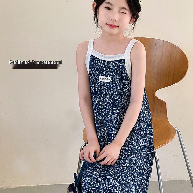 Girls' Cute Summer Sleeveless Nightgown Pajamas
