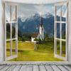 Large Mural Fabric Poster  Panoramic Wallpaper Tapestry Bohemian Style Decoration Bedroom