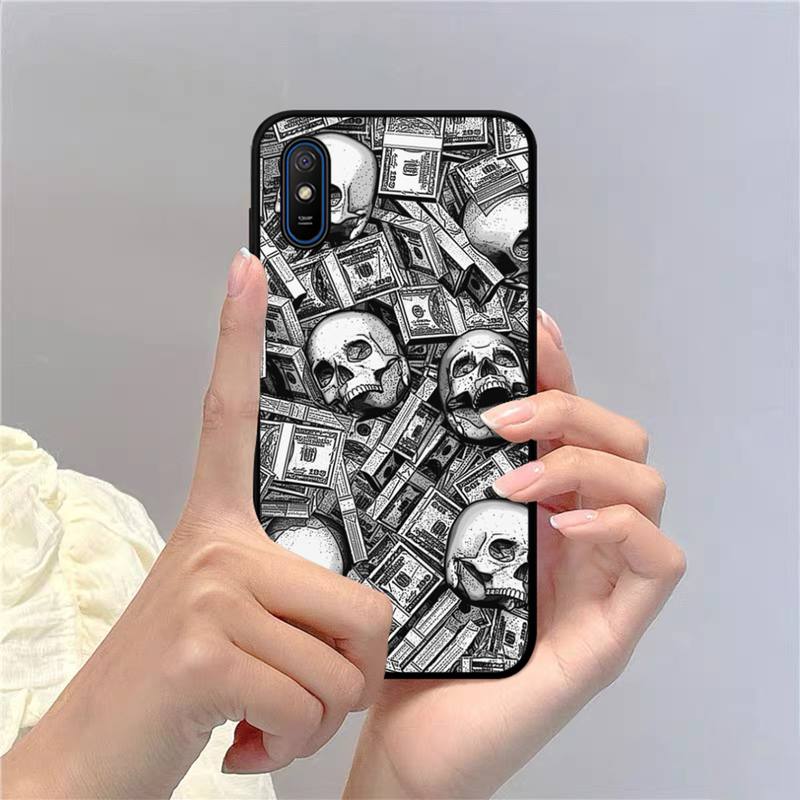 Yinuoda Lustige Schädel Währung Handyhülle Für Redmi 9A 8A 7A 7 6A 5A 5 Plus 4X S2 GO K20 K30 6 Note 8 9 Pro Hülle