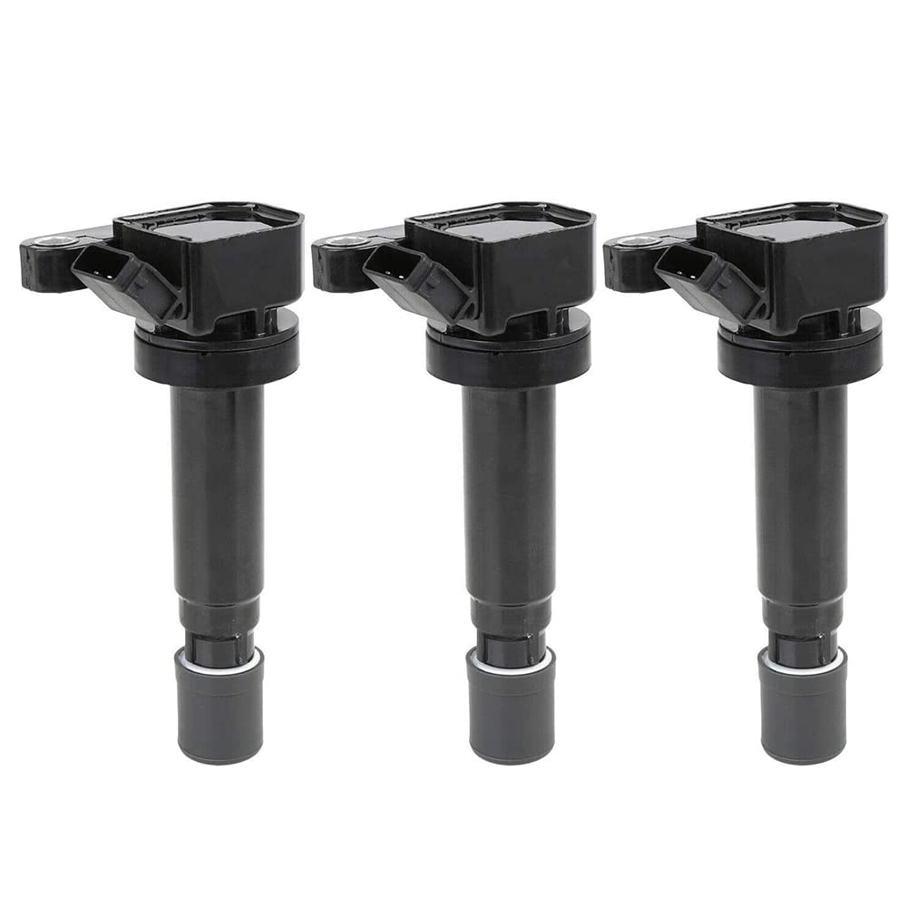 GzYcsFocusqp [Set of 3] 90048-52125 Ignition Coil, 3-Pin, for Daihatsu Tanto Direct Drive/Mira Gino S200, S210, S320, S330, L350, L360 (90048-52126)