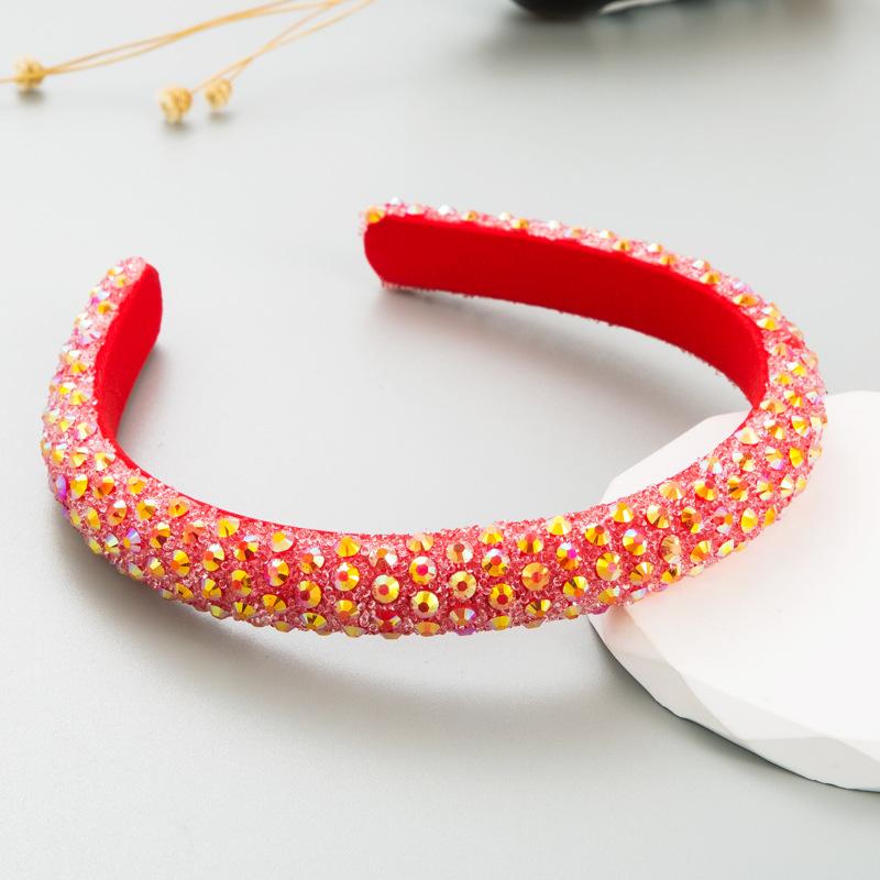 Women Hair Band Color Crystal Full Bit Band Super Sparkling Headwear