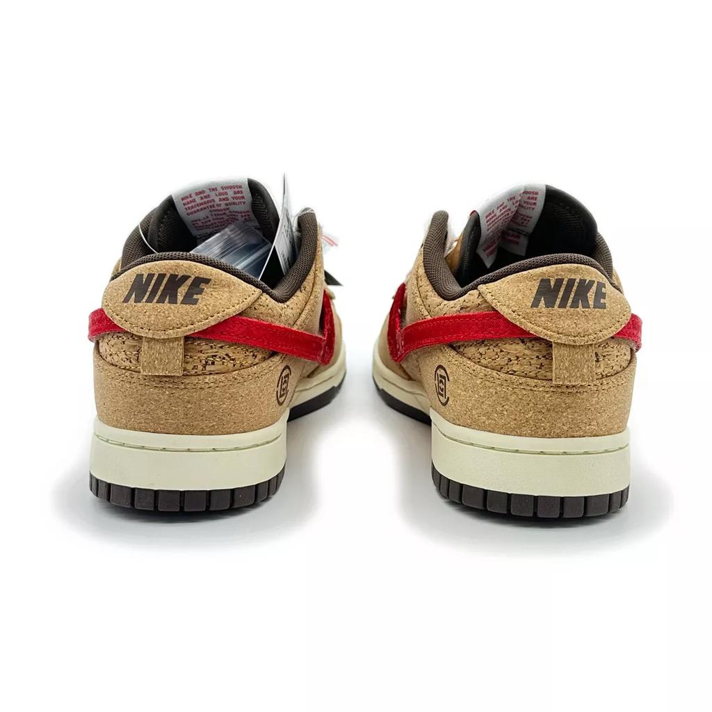 FN0317-121 CLOT × Nike Dunk Low SP Cork Natural Flax Coconut Milk Baroque Brown