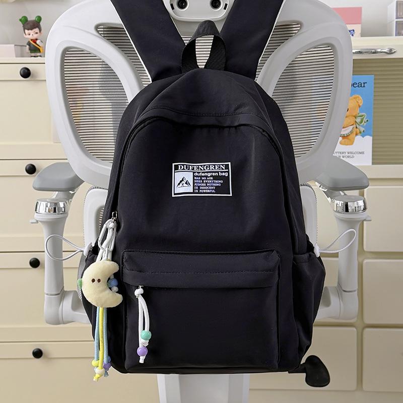 Schoolbag Ice Blue Matte Salt Sweet Balance College Style Backpack Female College Student Morning Eight Commuter Lightweight Simple Backpack