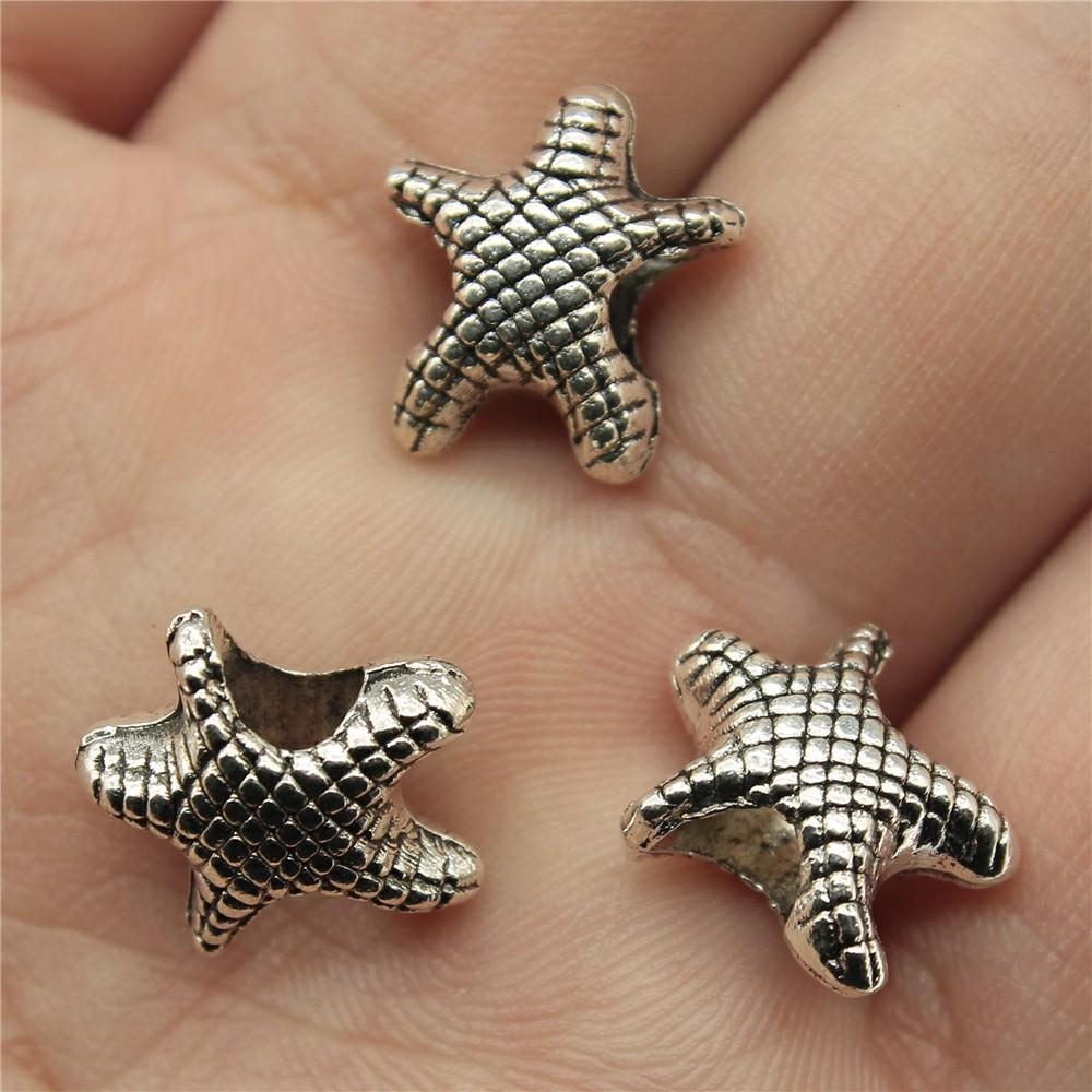 20 Stück Seestern Charms Antik Silber Farbe Seestern Anhänger Charms Meerestier Seestern Charms Für Schmuckherstellung DIY Basteln