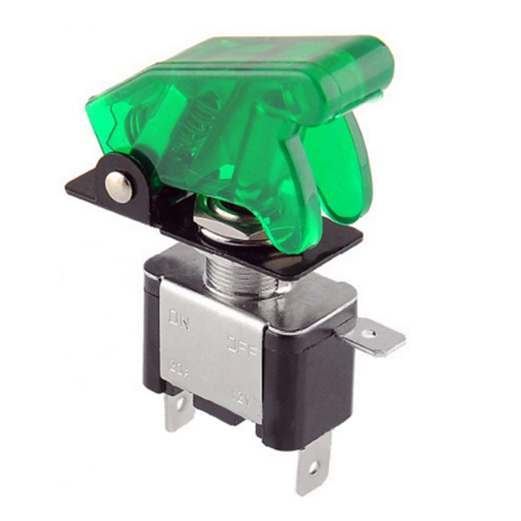 Car Boat Truck Led Lighted Toggle Switch with Aircraft Flip Safety Up Cap Cover