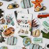 46pcs Vintage Travel Graffiti Decals Decorated Notebook Water Cup Diary Suitcase Guitar Classic Toy DIY Scrapbook Decals