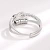 Luxury Infinite Love Adjustable Fidget Rings For Women Rotating Beads Crystal Anxiety Relief Spinning Ring Jewelry Anillos Mujer