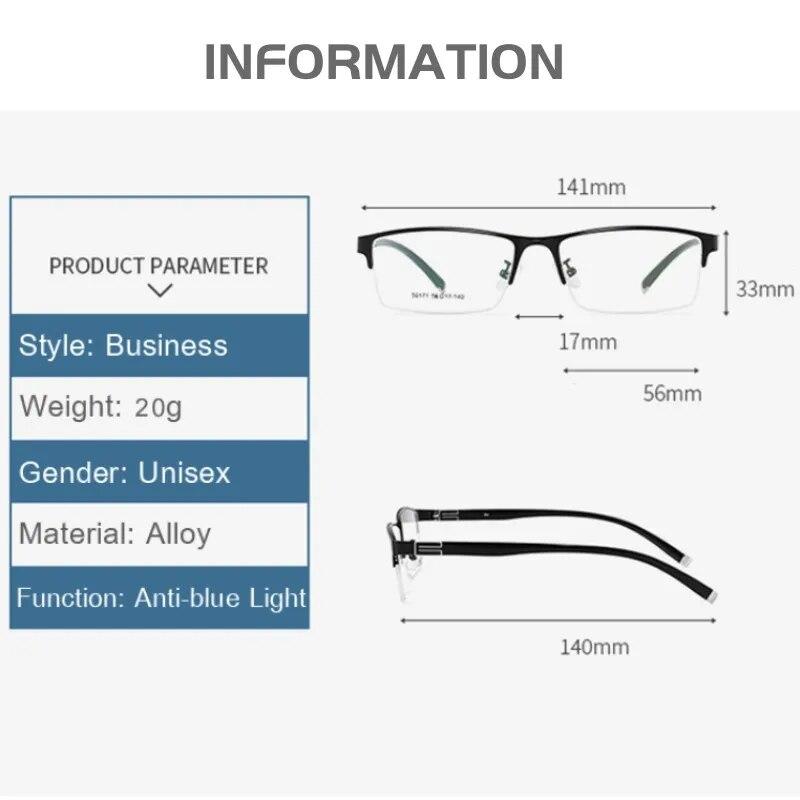 Vintage Business Bifocal Reading Glasses for Men Women Progressive Vision Anti-blue Light Eyewear Diopter Eyeglasses +1.0~+4.0