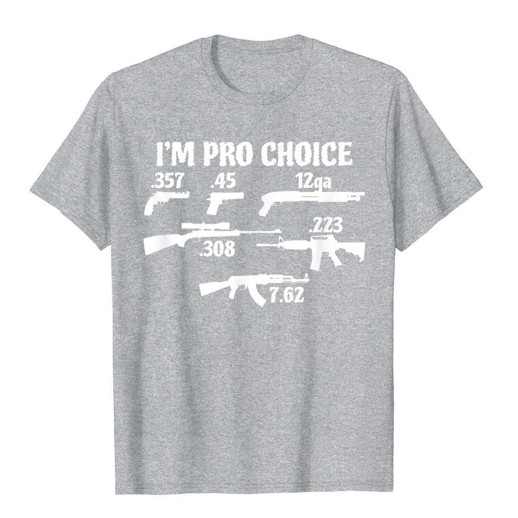 I'm Pro Choice Pick Your Caliber Pro Gun 2A Supporter Gift T-Shirt Hip Hop T Shirt Coupons Tops Shirt Cotton Men Birthday