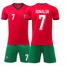 2024 Portugal Home Jersey Kit: Ronaldo #7, Bruno Fernandes #8, Felix #11
