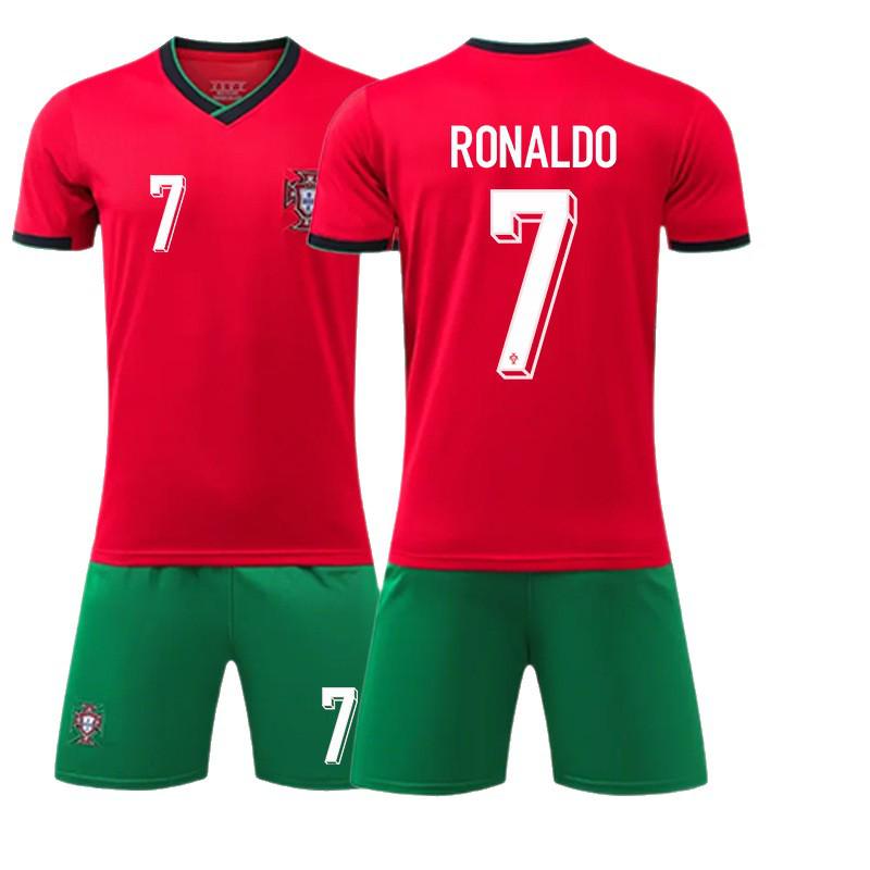 2024 Portugal Home Jersey Kit: Ronaldo #7, Bruno Fernandes #8, Felix #11 20