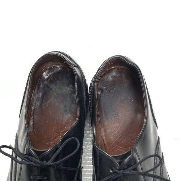 Vintage England Unknown Brand Wingtip Business Shoes Black 9.5 28.0(USED)