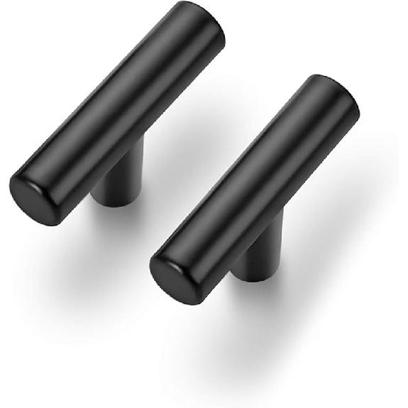 Cabinet Pulls Matte Black Stainless Steel Kitchen Cupboard Handles Cabinet Handles 2”Length, 30-Pack 30