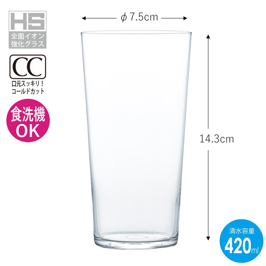 Toyo Sasaki Glass Highball Glass Set Glass Set for Enjoying Made in Dishwasher Highball Glass Thin Wooden Box Thin-Walled G096-T285 [Authentic Drinks,