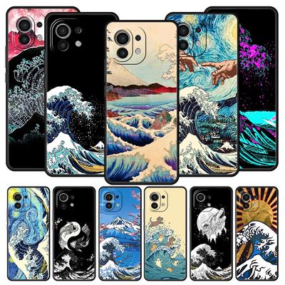 Husă de surf Golden Great Wave Kanagawa pentru Xiaomi Poco X4 X3 NFC F3 F4 M3 M4 Mi Note 12T 10 12 11 Ultra 11T Pro 10T Lite 9T