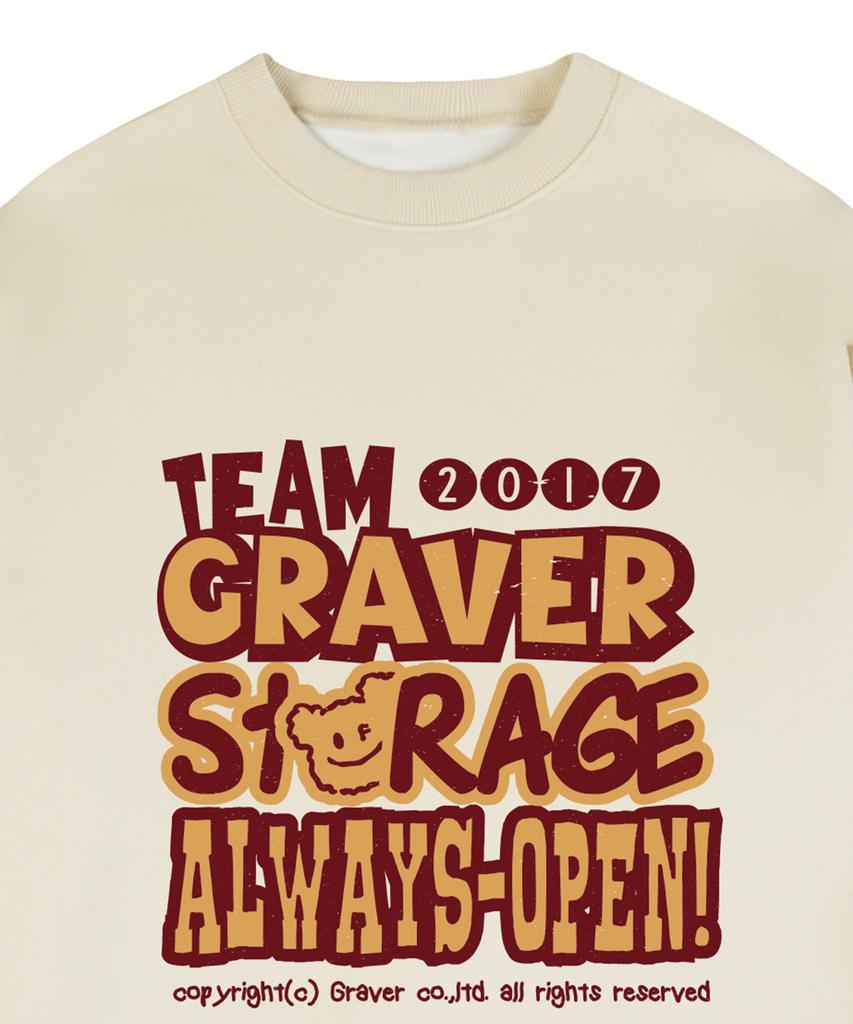 GRAVER [Unisex] Storage Sweatshirt_Cream