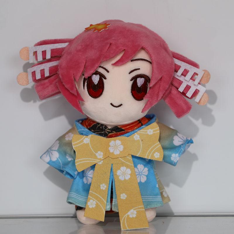 Kasane Teto Plüschpuppe, Superweicher Kurzplüsch, 20cm, Liegend/Brot-Stil, Anime-Figur, Sonderanfertigung