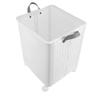 Foldable Laundry Basket with 4 Wheels Space Saving Portable Storage Hamper for Clothing Toys Home Sundries