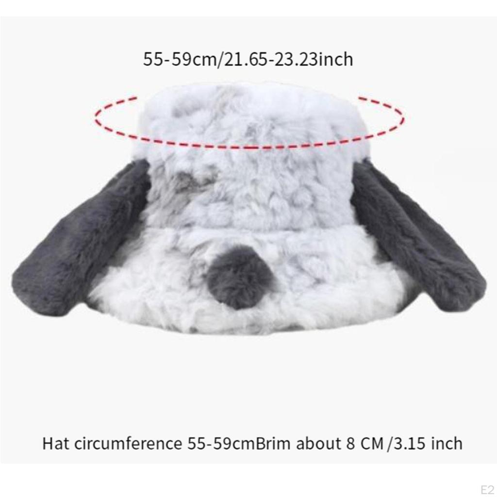 Pluszowa czapka wiaderkowa Lekka, wyjątkowa, zimowa, swobodna, słodka, mała miska dla psa
