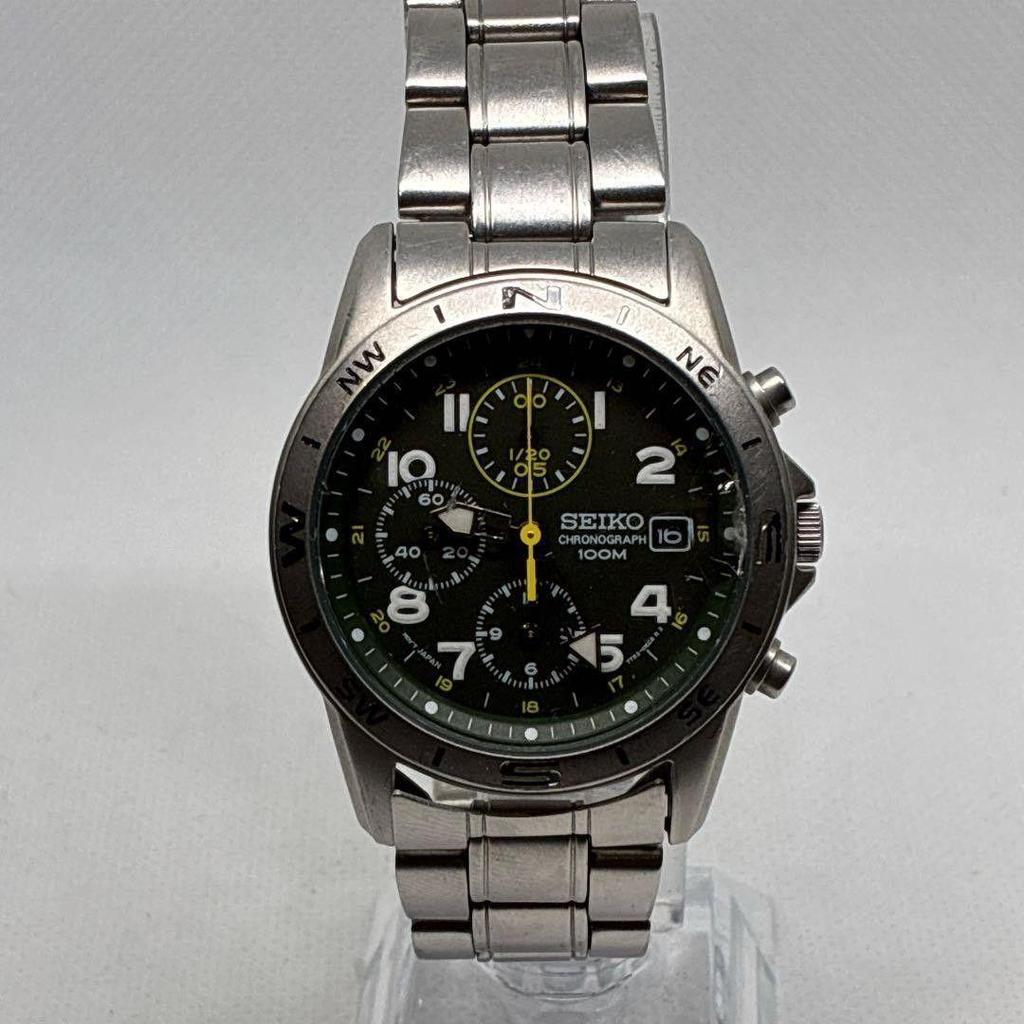 Used Good Condition Working Seiko Chronograph Men's Watch Pilot