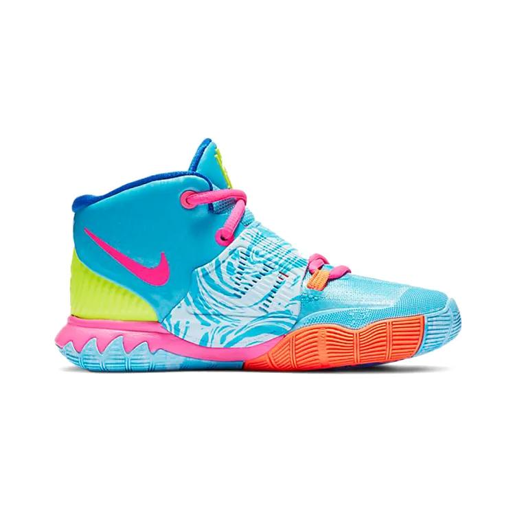 Nike Kyrie 6 PreSchool 'Pool' (Unisex) Baltic Blue / Hyper Royal / Volt / Hyper Pink Kids' Basketball Shoes CZ4693 409