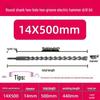 Extended Electric Hammer Drill Bit, Square & Round Shank, for Concrete Piercing - Available in 500mm to 2m Lengths