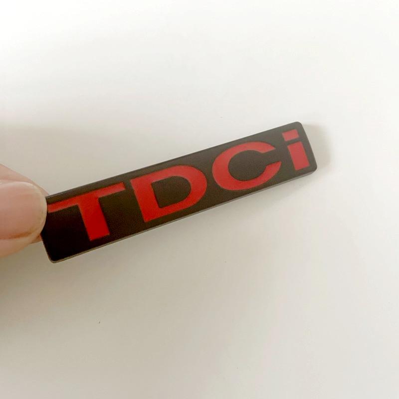DTNS3 3D Metal Red Black TDCI Logo Emblem Car Front Grill Badge For Ford Fiesta Kuga Mondeo MK3 Focus MK2 TDCI Sticker Accessories