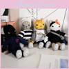 Cool Wear Clothes Cat Plush Keychain Toy Stuffed Dolls Backpack Gifts Pendant