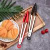 Silicone Food Tong Stainless Steel Kitchen Tongs Silicone Non-slip Cooking Clip Clamp BBQ Salad Tools Grill Kitchen Accessories