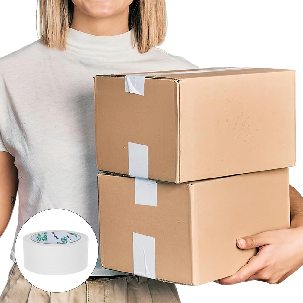 3 Rolls Writable Tape Paper Packing Flatback Flashing Heavy Duty Packaging Thick Kraft