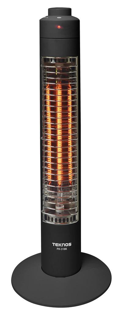 TEKNOS Slim halogenový ohřívač 300W s háčkem na šňůru černý PH-318K