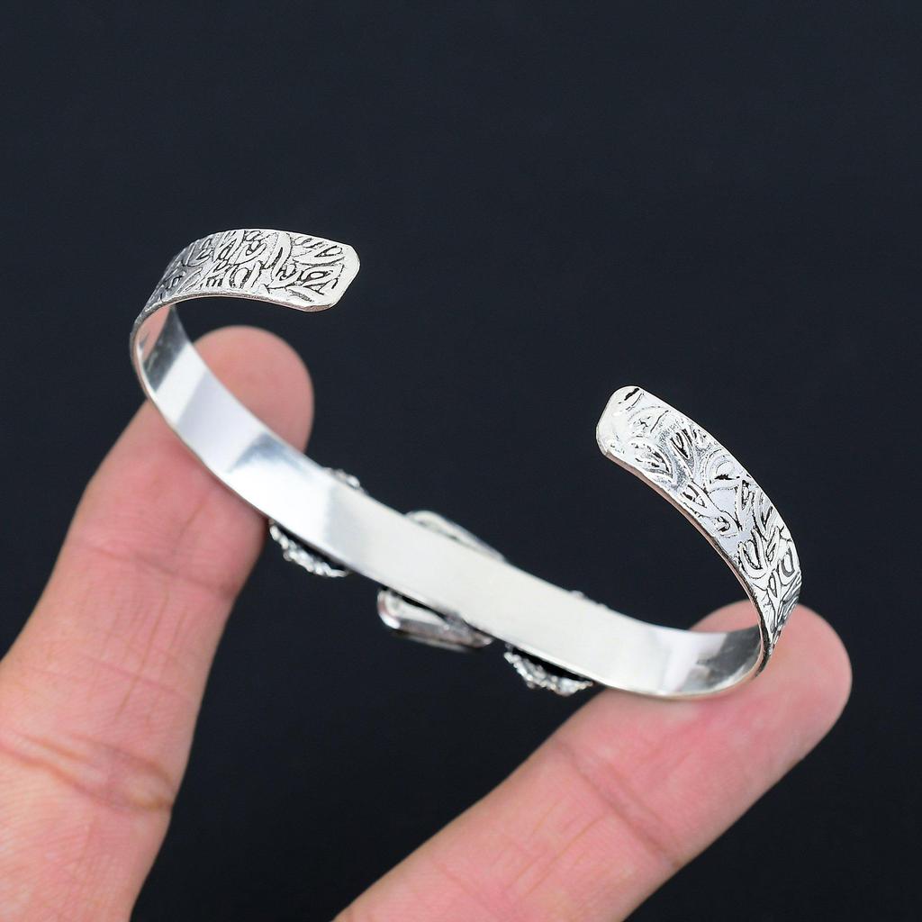 Daughters Day Sale Natural Cobra Jasper 925 Sterling Silver Wife Bangle Bracelet