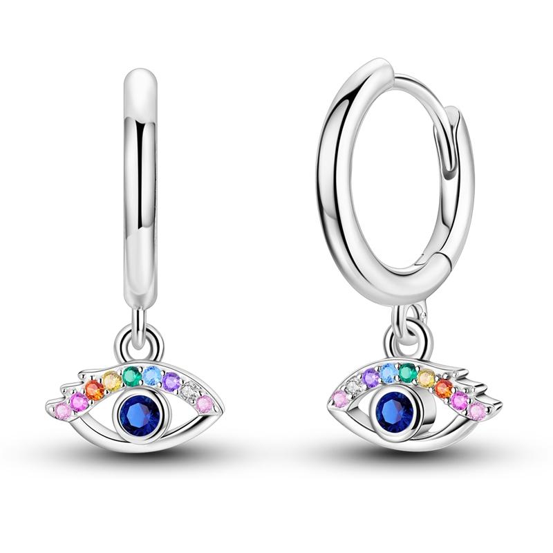 Cross Blessing Prayerful Wish-themed Blue Earrings for Women Girls Trendy Fashion Jewelry High Quality Dainty Elegant Gift
