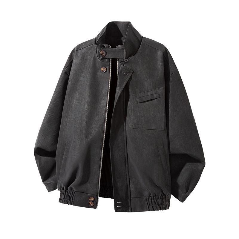 New Autumn Retro Work Jacket Leather Jacket for Men's American Niche Outside Motorcycle Jacket