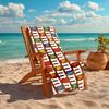 1Pc Colorful Pixel Beach Towel, Quick Dry, Multi-Use for Beach Pool Gym Yoga Home Travel, Christmas, Halloween, Xmas Gift M928887