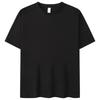 Unisex Crew Neck Short Sleeve Tee Loose Fit Streetwear Casual Top Solid Color Cotton Basic T Shirt