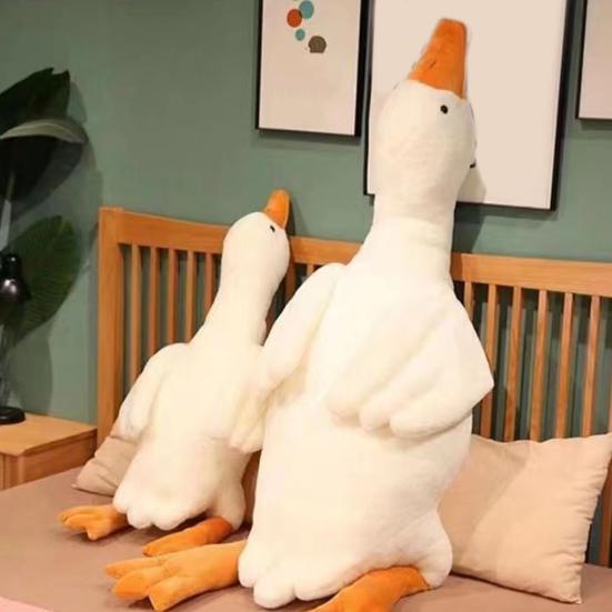 Gåsdjur Gosedjurshundleksak Mjukt Gosedjur för Aggressiva Tuggare Realistisk Gåsleksak Interaktiv Hundleksak Gåva till Husdjursälskare