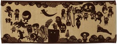 Yokaisha Gegege No Kitaro Sports Towel Yokai Parade/Face Towel (Natural X Brown)