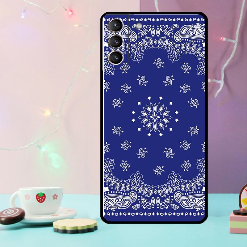 Royal Bandana Paisley Phone Case For Samsung Galaxy S24 Ultra S20 S21 S22 S23 S25 Ultra S9 S10 Plus S24 FE Cover