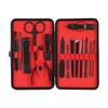 15pcs Stainless Steel Manicure Tool Set Nail Clippers File Dead Skin Remover Kit Black