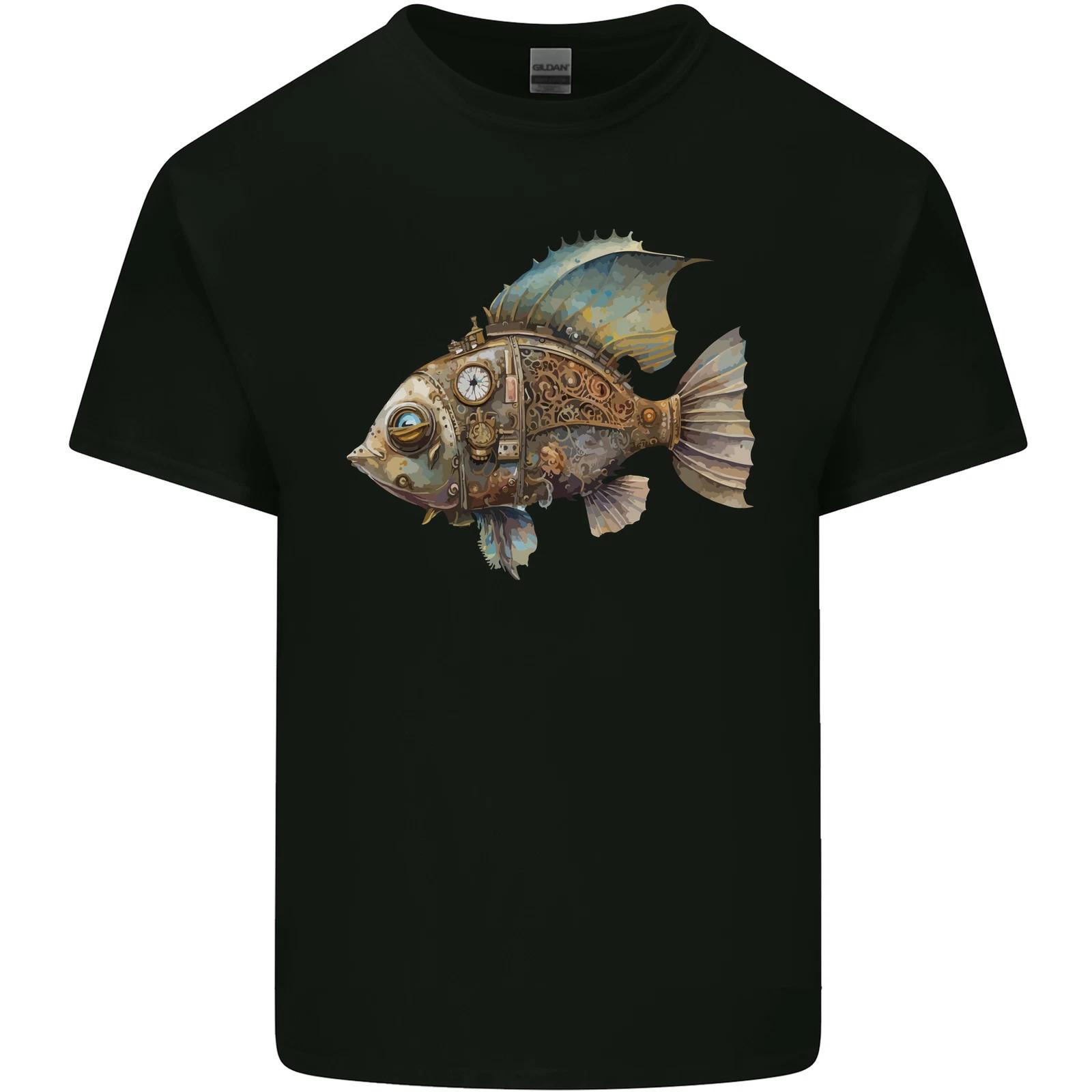 Steampunk Fish 1 Kids T-Shirt Childrens S
