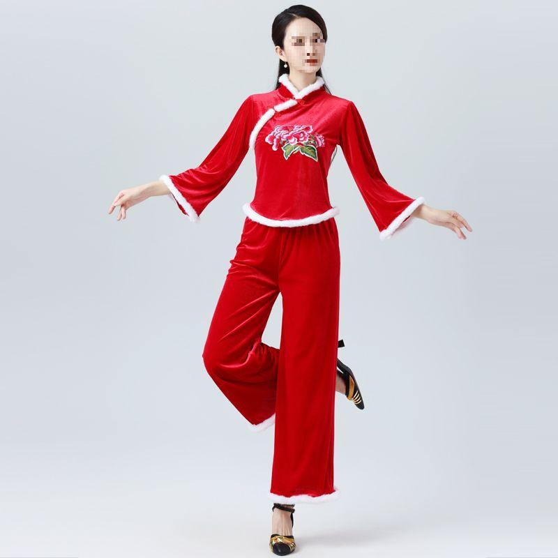 T5J Autumn/Winter Velvet Dancewear: Warm, Slimming Performance Costume