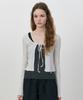 Loeil Tie-Front Lettuce Hem Cardigan_Gray