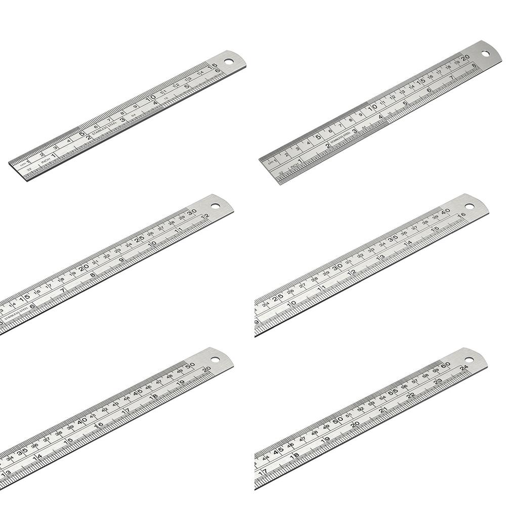 Professional Straight Ruler Double Side Metric Royal Scale Etched Versatile Measuring Tool for Architects