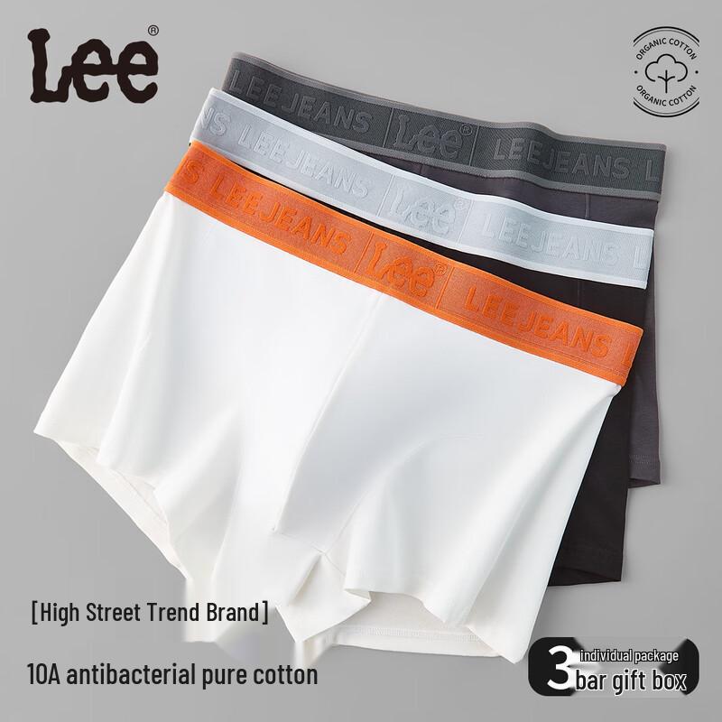 Lee Men's 10A Antibacterial Seamless Cotton Boxer Briefs