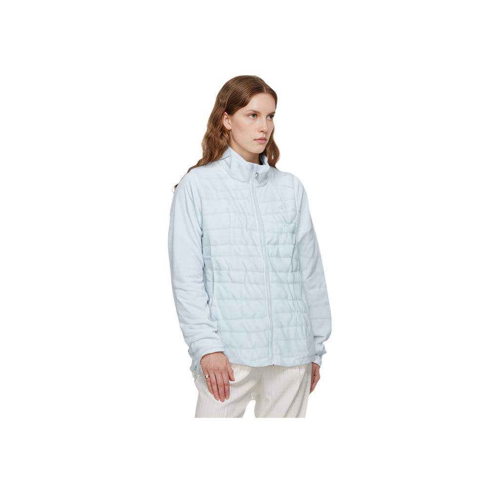 Nike Solid Logo Print Zip Letter Stand Collar Thick Cotton Jacket Women Jacket Blue AQ4739-012