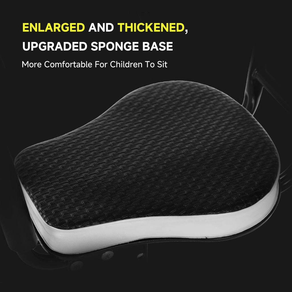 Child Bike Seat Electric Mountain Portable Thickened Sponge Seat 80KG Capacity for Multiple Models Individually Packaged