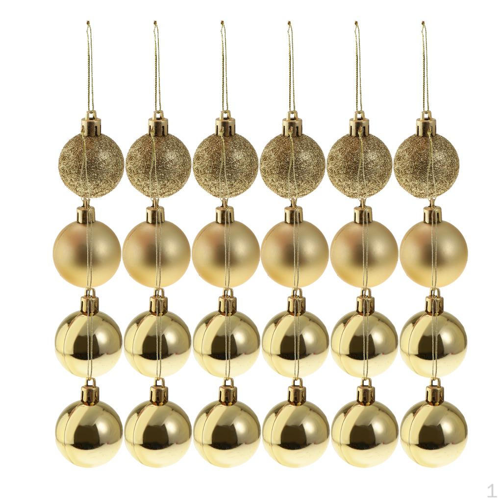 24 Pack Christmas Balls Ornaments
