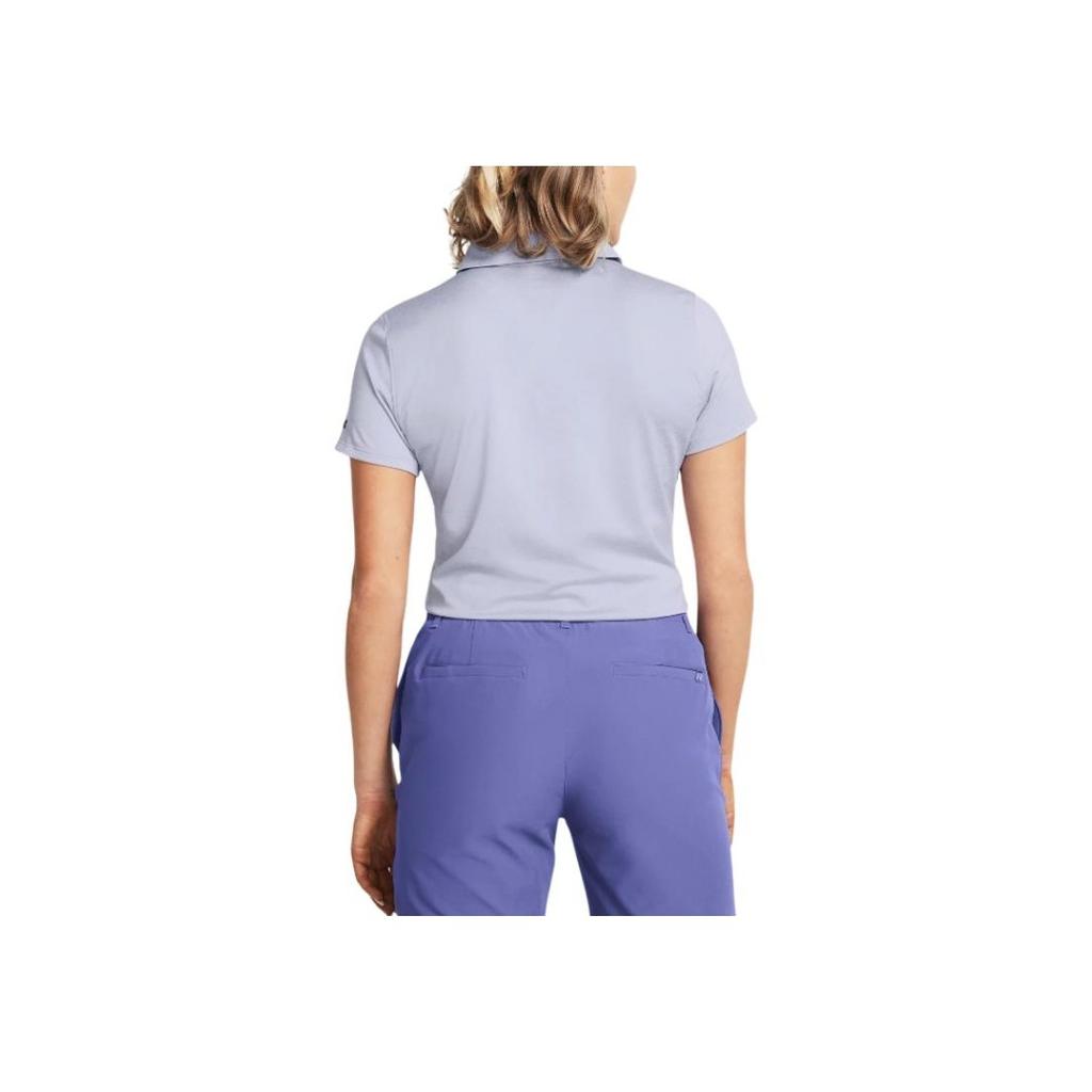 Under Armour Solid Color Casual Slim Fit Polo Shirt Women tops Light-Blue Purple 1383612-539
