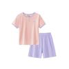 Short-Sleeved Suit, New Summer Style, Half-Sleeved Long Pants for Boys and Girls, Home Clothes, Dopamine Wear, Children's Clothing Two-Piece Set